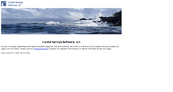 Desktop Screenshot of crystalspringssoftware.com
